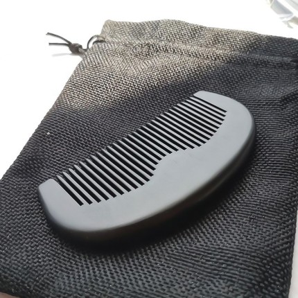 Portable natural walnut beard comb