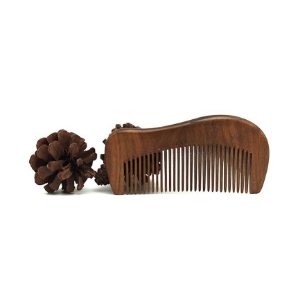 Green sandalwood sturdy anti-static hair comb